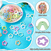 55Pcs 11 Colors Opaque Acrylic Pendants MACR-TA0002-46-5
