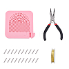 1 Set ABS Plate with Zinc Alloy Sticks and 1Pc Carbon Steel Round Nose Pliers TOOL-DC0001-14-1