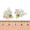 Alloy Enamel Pendants ENAM-T022-41KCG-02-3