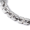 Non-Tarnish 304 Stainless Steel Oval & Rectangle Link Chain Bracelet for Men Women BJEW-G669-24P-2