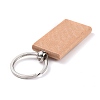 Natural Wood Keychain LS-HJEW-P008-02-2