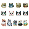 GOMAKERER 48Pcs 12 Style Printed Alloy Pendants FIND-GO0001-56-1