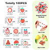 100Pcs 10 Styles Handmade Polymer Clay Beads CLAY-TA0001-65-6