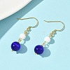 Electroplated 304 Stainless Steel Cat Eye Dangle Earrings EJEW-Z129-14G-02-2