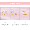 Brass Clip-on Earring Converters Findings KK-D060-02RG-4