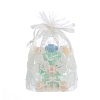 Rectangle Lace Organza Drawstring Gift Bags PW-WG3F302-01-5