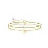 2Pcs 2 Styles Brass Beaded Bracelets & Satellite Chains Bracelets for Women FS-WG4A116-06-1