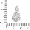 Brass Micro Pave Clear Cubic Zirconia European Dangle Charms Bails KK-Q026-14P-3