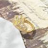Virgin Mary Theme Clear Cubic Zirconia Finger Rings RJEW-G337-02G-05-3