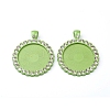 Alloy Pendant Cabochon Settings LS-PALLOY-WH0066-33C-1