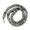 Natural Labradorite Rondelle Bead Strands G-O095-05-C-3