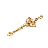 Brass Micro Pave Cubic Zirconia Big Pendants X1-KK-B147-04G-02-2