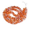 Electroplate Transparent Glass Beads Strands EGLA-N055-03A-04-2