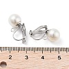 304 Stainless Steel Clip-on Earring Findings with Imitation Pearl Plastic Beaded STAS-H216-03D-P-3