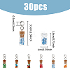 30Pcs Glass Bottle with Glass Seed Beads European Dangle Charms PALLOY-FI0001-02-2