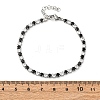 304 Stainless Steel with Cubic Zirconia Link Chain Bracelets for Women BJEW-G754-01A-P01-5