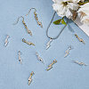 12Pcs 2 Colors Brass Micro Pave Cubic Zirconia Pendants ZIRC-HS0001-23-5