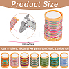 8 Rolls 8 Colors 12-Ply Polyester Thread Cord DIY-SP0003-80C-2