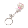 Acrylic Imitation Pearl Keychain KEYC-MZ00030-01-4