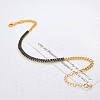 Eternal Brass Pave Cubic Zirconia Rectangle Tennis Anklets for Women Elegant Daily Wear CC7151-2-2