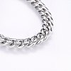 Tarnish Resistant 201 Stainless Steel Curb Chain Bracelets BJEW-E343-01A-2