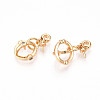 Brass Micro Pave Cubic Zirconia Peg Bails Pendants KK-U056-56G-2