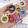 40Pcs UV Plating Acrylic Beads OACR-SP0001-84-3