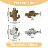 100Pcs 2 Style Tibetan Style Alloy Pendants TIBE-DC0001-07-2
