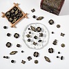 200Pcs 10 Styles UV Plating Acrylic Beads MACR-YW0004-15-4