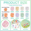 32Pcs 8 Colors UV Plating Opaque Acrylic Beads MACR-TA0002-63-4