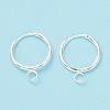 201 Stainless Steel Huggie Hoop Earring Findings STAS-P283-01P-S-1