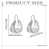 1 Pair Carved Pattern Alloy Hoop Earrings for Women EJEW-LP0003-55-2