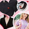 20Pcs Resin Heart Badge for Backpack Clothes HEAR-PH0001-02B-5