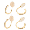 2 Pairs Brass Clip-on Earrings EJEW-HS0001-20G-1