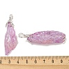 Electroplated Raw Rough Natural Quartz Crystal Big Pendants G-A229-02P-07-3