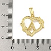 Heart Brass Pendants KK-I714-04G-A-3