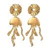 304 Stainless Steel Stud Dangle Earrings for Women EJEW-JE07475-02-3