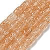 Transparent Crackle Glass Beads Strands GLAA-NH0001-04B-1