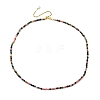3MM Natural Multicolor Tourmaline Round Beaded Necklaces for Women NJEW-JN06342-2