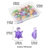 60Pcs 6 Colors Luminous Resin Cabochons RESI-FS0001-95-4
