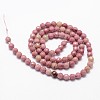 Natural Rhodonite Beads Strands G-G736-10-4mm-2