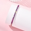 Natural Ruby & Rhodonite & Sunstone & Rose Quartz & Non-magnetic Synthetic Hematite Beaded Bracelets for Women BJEW-JB14094-01-2