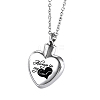Heart with Word Stainless Steel Pendant Necklaces YK3384-1-1