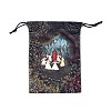 Velvet Tarot Cards Storage Drawstring Bags ZODI-PW0002-06D-1