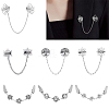 SUPERFINDINGS 7Pcs 7 Style Flower & Snowflake & Tree Zinc Alloy Sweater Shawl Clip JEWB-FH0001-10-1