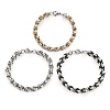 8MM 201 Stainless Steel Byzantine Chain Bracelets for Women BJEW-B143-06-2
