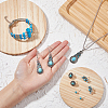 Synthetic Turquoise Pendant Necklace & Bracelet & Earrings Set SJEW-FI0001-15-3