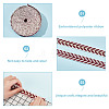 about 10.5~11 yards Ethnic Style Polycotton Jacquard Leaf Ribbons OCOR-GO0001-15A-3