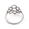 201 Stainless Steel Flower Finger Ring RJEW-J051-32P-3