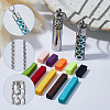 2Pcs 2 Styles Stainless Steel Perfume Bottle Necklaces NJEW-FH0001-31-4